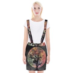 Full Moon Silhouette Tree Night Braces Suspender Skirt by Wegoenart