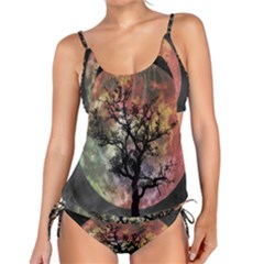 Full Moon Silhouette Tree Night Tankini Set by Wegoenart