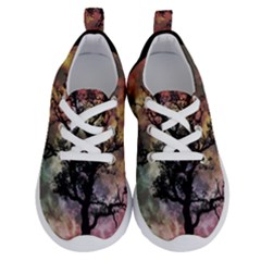 Full Moon Silhouette Tree Night Running Shoes by Wegoenart