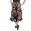 Full Moon Silhouette Tree Night Midi Mermaid Skirt View2