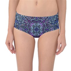 Pattern Fire Purple Repeating Mid-waist Bikini Bottoms by Wegoenart