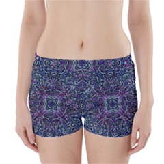 Pattern Fire Purple Repeating Boyleg Bikini Wrap Bottoms by Wegoenart