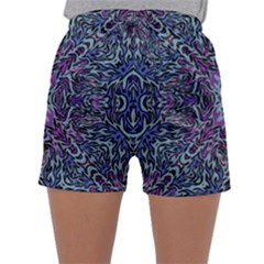 Pattern Fire Purple Repeating Sleepwear Shorts by Wegoenart