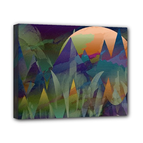 Mountains Abstract Mountain Range Canvas 10  X 8  (stretched) by Wegoenart