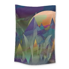 Mountains Abstract Mountain Range Small Tapestry by Wegoenart