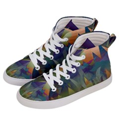 Mountains Abstract Mountain Range Women s Hi-top Skate Sneakers by Wegoenart