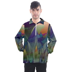 Mountains Abstract Mountain Range Men s Half Zip Pullover