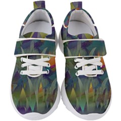 Mountains Abstract Mountain Range Kids  Velcro Strap Shoes by Wegoenart