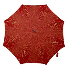 Rays Pattern Center Abstract Red White Hook Handle Umbrellas (medium) by Wegoenart