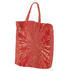 Rays Pattern Center Abstract Red White Giant Grocery Tote by Wegoenart