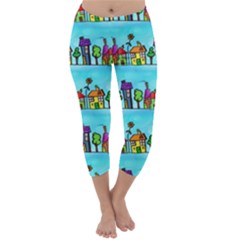 Seamless Repeating Tiling Tileable Capri Winter Leggings  by Wegoenart