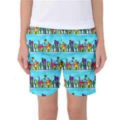 Seamless Repeating Tiling Tileable Women s Basketball Shorts by Wegoenart