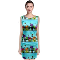 Seamless Repeating Tiling Tileable Classic Sleeveless Midi Dress