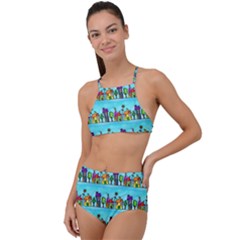 Seamless Repeating Tiling Tileable High Waist Tankini Set by Wegoenart