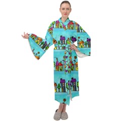 Seamless Repeating Tiling Tileable Maxi Tie Front Velour Kimono