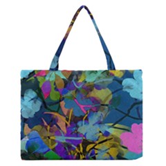 Flowers Abstract Branches Zipper Medium Tote Bag by Wegoenart