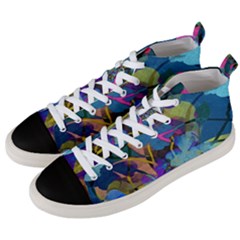 Flowers Abstract Branches Men s Mid-top Canvas Sneakers