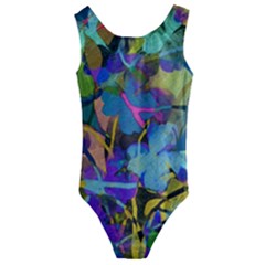 Flowers Abstract Branches Kids  Cut-out Back One Piece Swimsuit