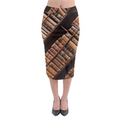 Books Bookshelf Classic Collection Midi Pencil Skirt by Wegoenart