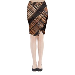 Books Bookshelf Classic Collection Midi Wrap Pencil Skirt by Wegoenart