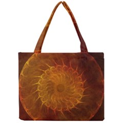 Orange Warm Hues Fractal Chaos Mini Tote Bag by Wegoenart