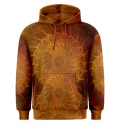 Orange Warm Hues Fractal Chaos Men s Pullover Hoodie by Wegoenart