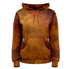 Orange Warm Hues Fractal Chaos Women s Pullover Hoodie by Wegoenart