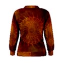 Orange Warm Hues Fractal Chaos Women s Sweatshirt View2