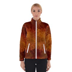 Orange Warm Hues Fractal Chaos Winter Jacket