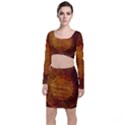 Orange Warm Hues Fractal Chaos Top and Skirt Sets View1