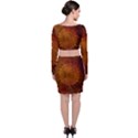 Orange Warm Hues Fractal Chaos Top and Skirt Sets View2