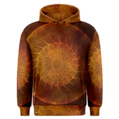 Orange Warm Hues Fractal Chaos Men s Overhead Hoodie by Wegoenart