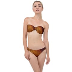 Orange Warm Hues Fractal Chaos Classic Bandeau Bikini Set by Wegoenart