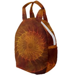 Orange Warm Hues Fractal Chaos Travel Backpacks by Wegoenart