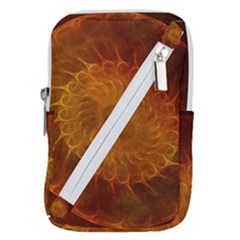 Orange Warm Hues Fractal Chaos Belt Pouch Bag (large)