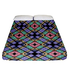 Pattern Wallpaper Background Abstract Geometry Fitted Sheet (california King Size) by Wegoenart