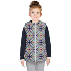 Pattern Wallpaper Background Abstract Geometry Kids  Hooded Puffer Vest