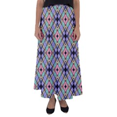 Pattern Wallpaper Background Abstract Geometry Flared Maxi Skirt by Wegoenart