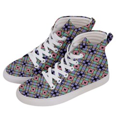 Pattern Wallpaper Background Abstract Geometry Men s Hi-top Skate Sneakers by Wegoenart