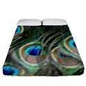 Peacock Feathers Peacock Bird Fitted Sheet (King Size) View1