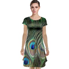 Peacock Feathers Peacock Bird Cap Sleeve Nightdress