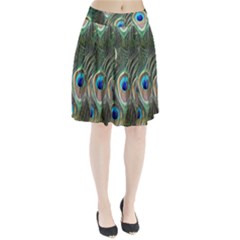 Peacock Feathers Peacock Bird Pleated Skirt by Wegoenart