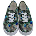 Peacock Feathers Peacock Bird Kids  Classic Low Top Sneakers View1