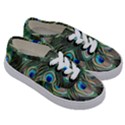 Peacock Feathers Peacock Bird Kids  Classic Low Top Sneakers View3