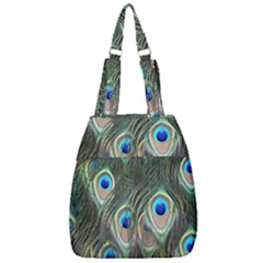 Peacock Feathers Peacock Bird Center Zip Backpack by Wegoenart