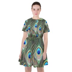 Peacock Feathers Peacock Bird Sailor Dress by Wegoenart