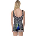 Peacock Bird Feather Plumage Green One Piece Boyleg Swimsuit View2