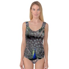 Peacock Bird Feather Plumage Green Princess Tank Leotard 