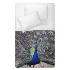 Peacock Bird Feather Plumage Green Duvet Cover (single Size) by Wegoenart