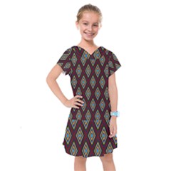 Colorful Diamonds Variation 1 Kids  Drop Waist Dress by bloomingvinedesign